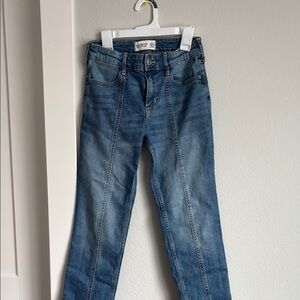 Abercrombie kids Girls high rise straight jeans
